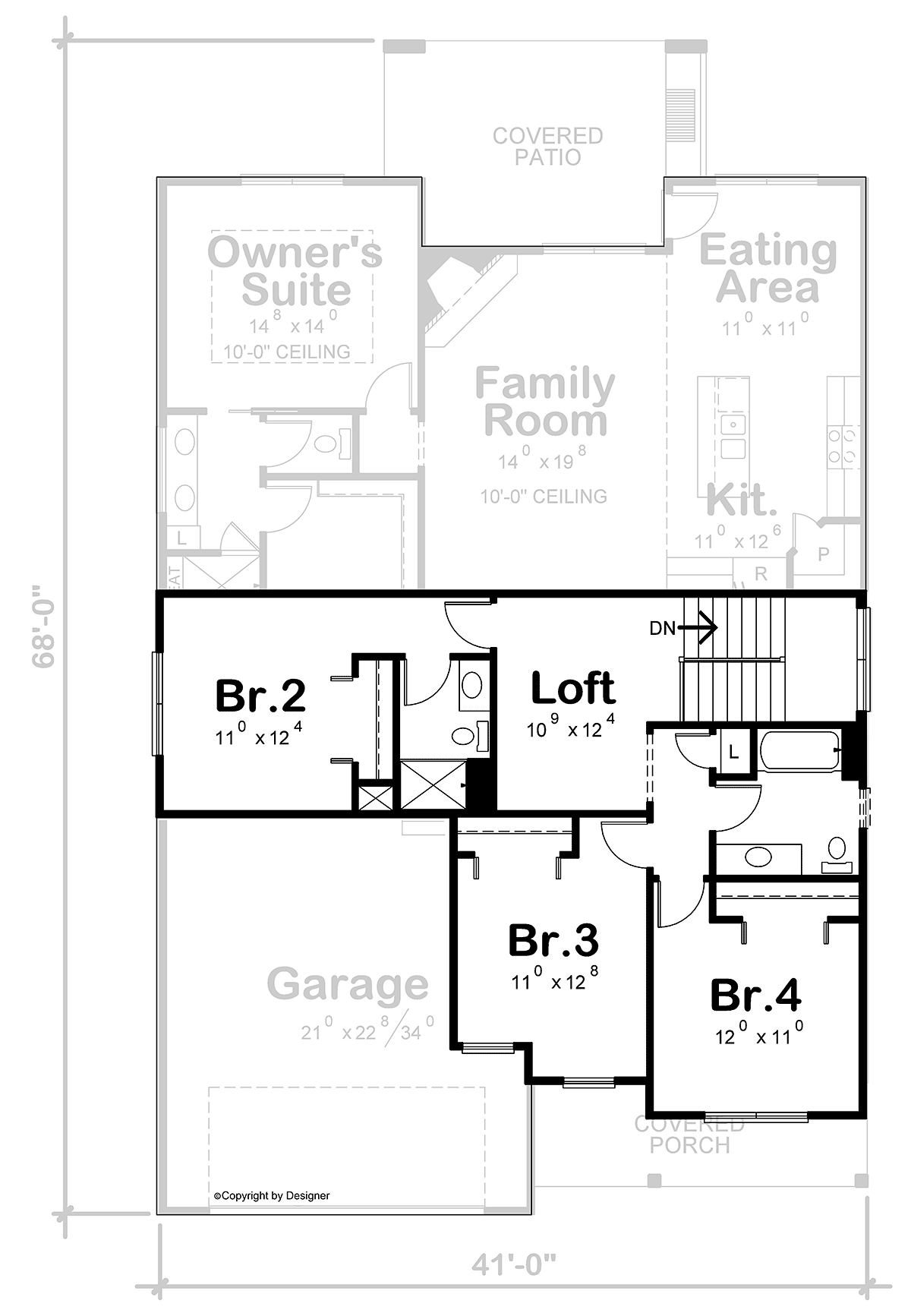 Craftsman Level Two of Plan 81408