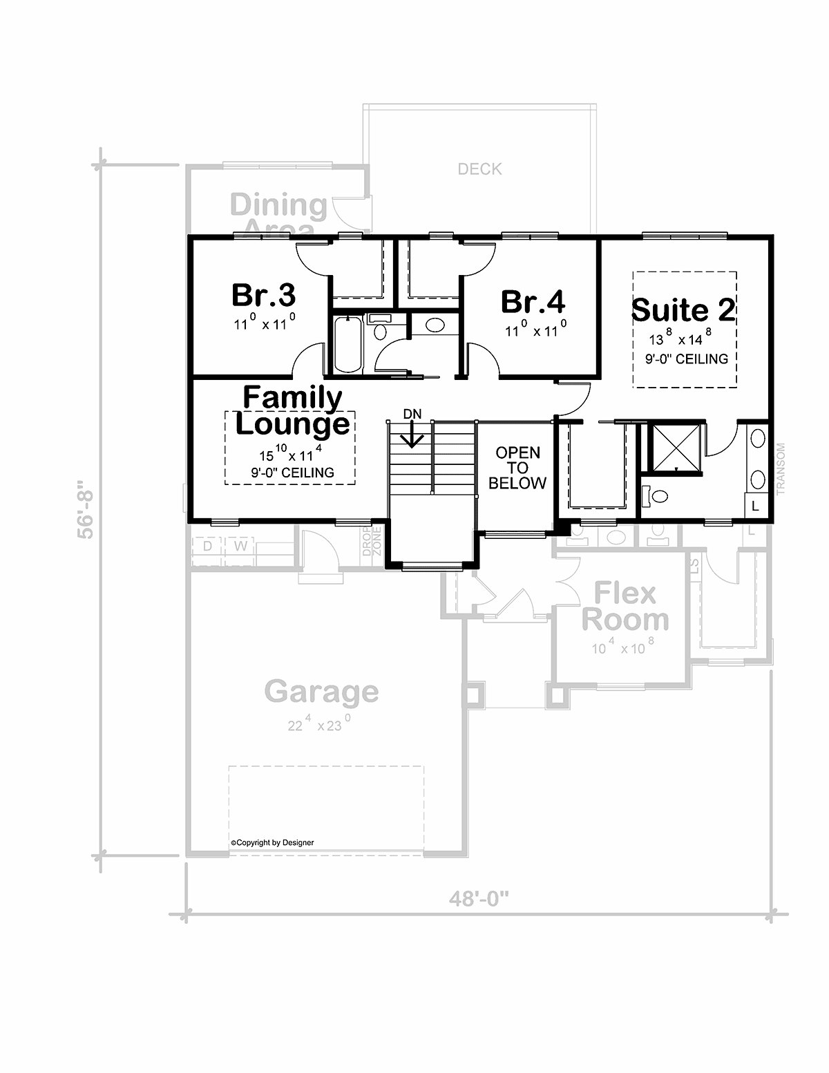 Modern Level Two of Plan 81409