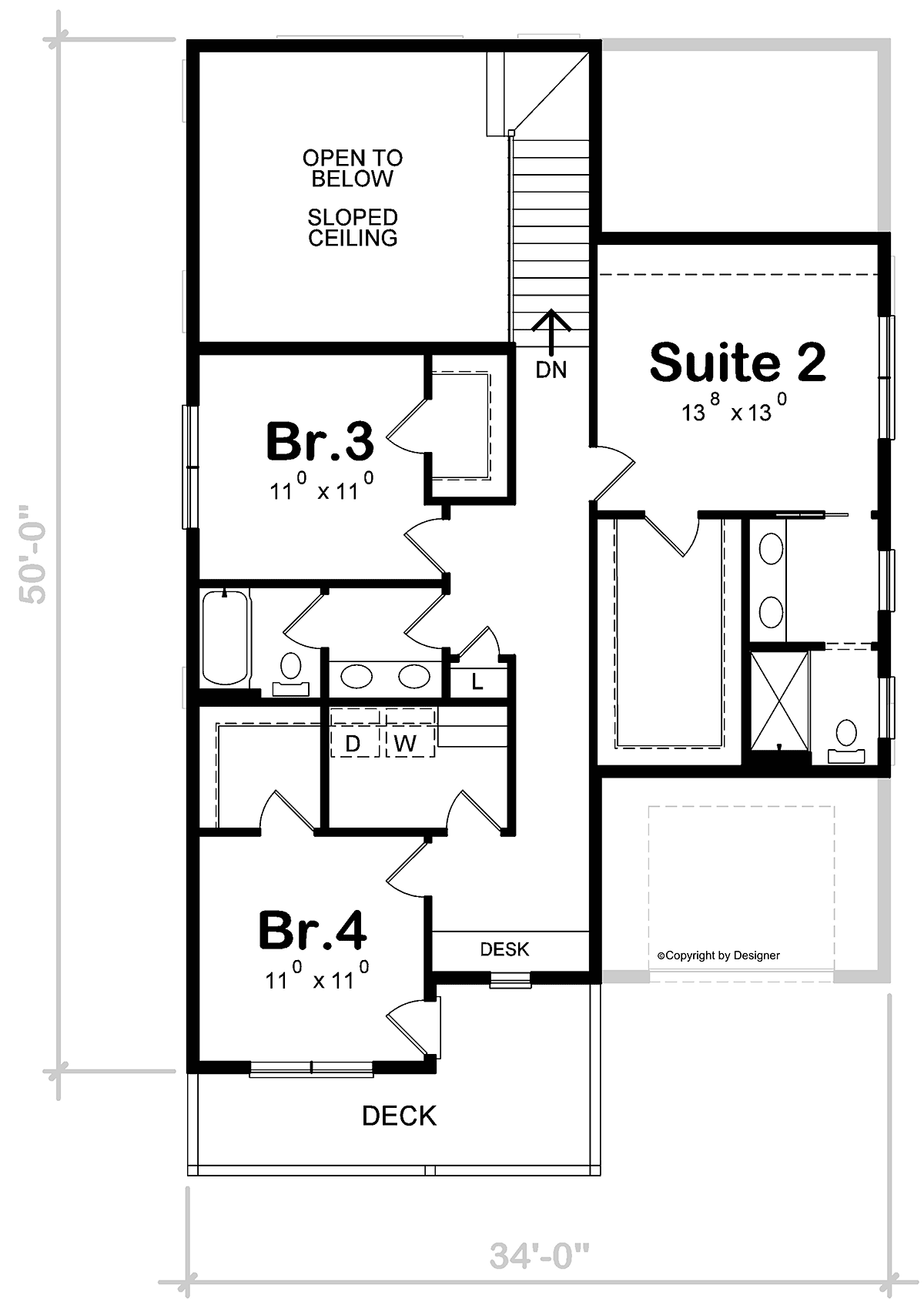 Modern Level Two of Plan 81410