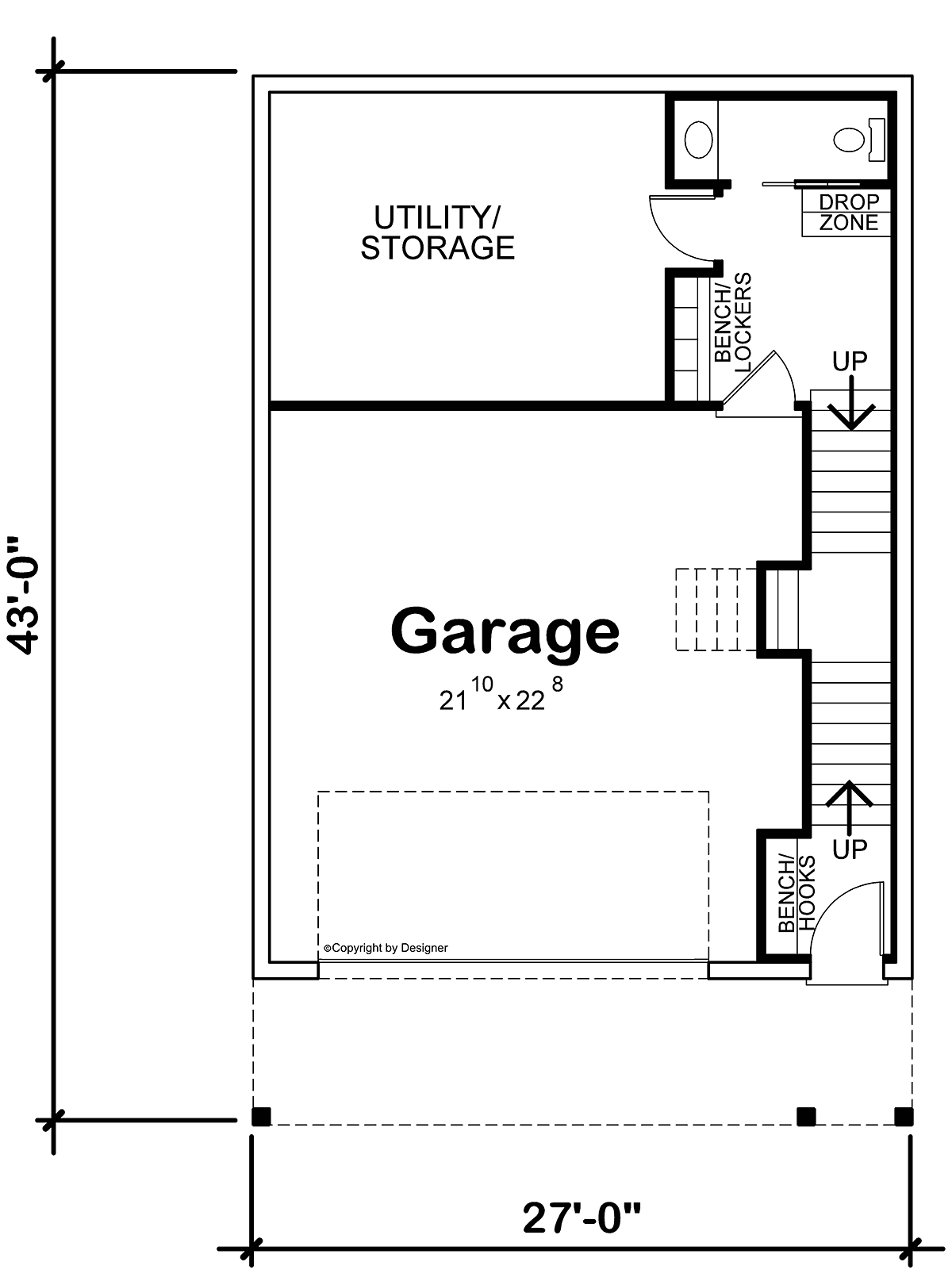 Contemporary Lower Level of Plan 81411