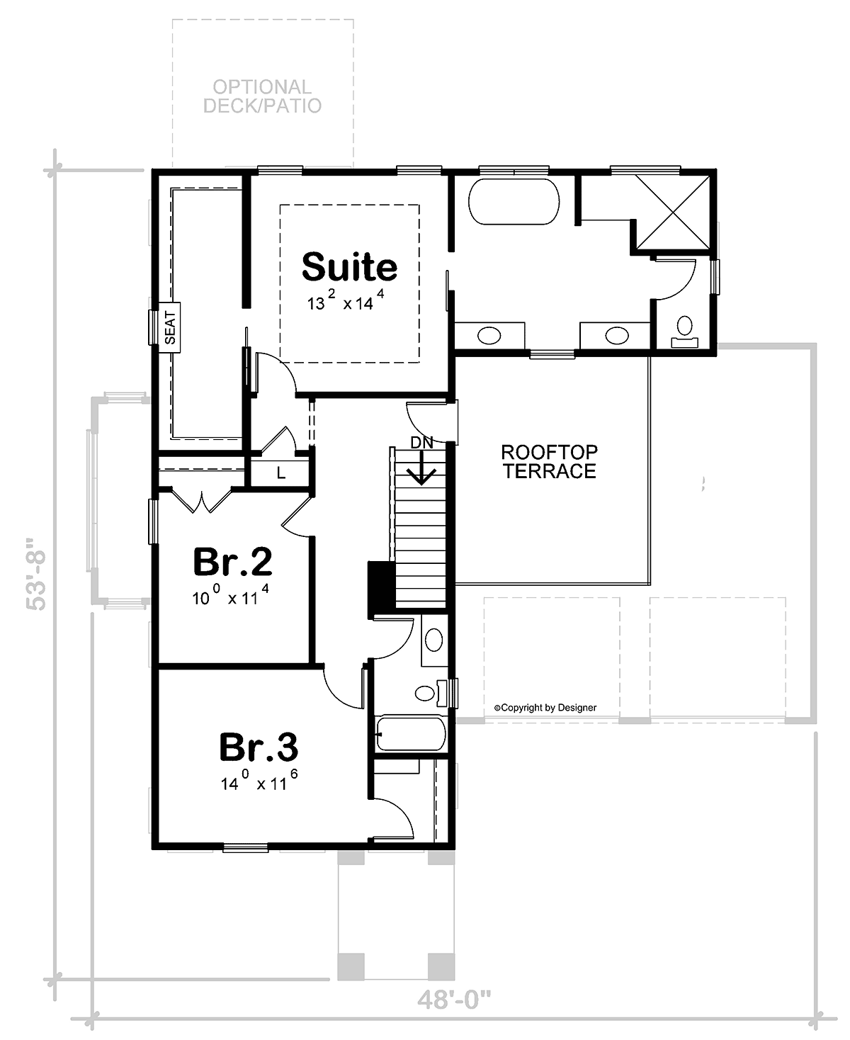 Modern Level Two of Plan 81412