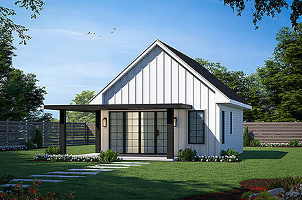 Contemporary Cottage Modern Elevation of Plan 81428