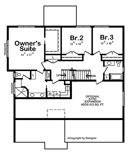 House Plan 81436 Second Level Plan