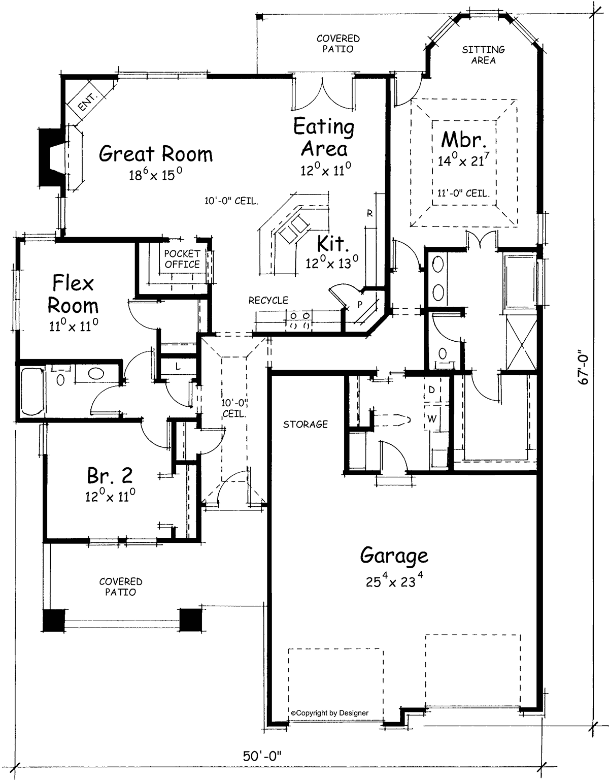 Cottage Level One of Plan 81437