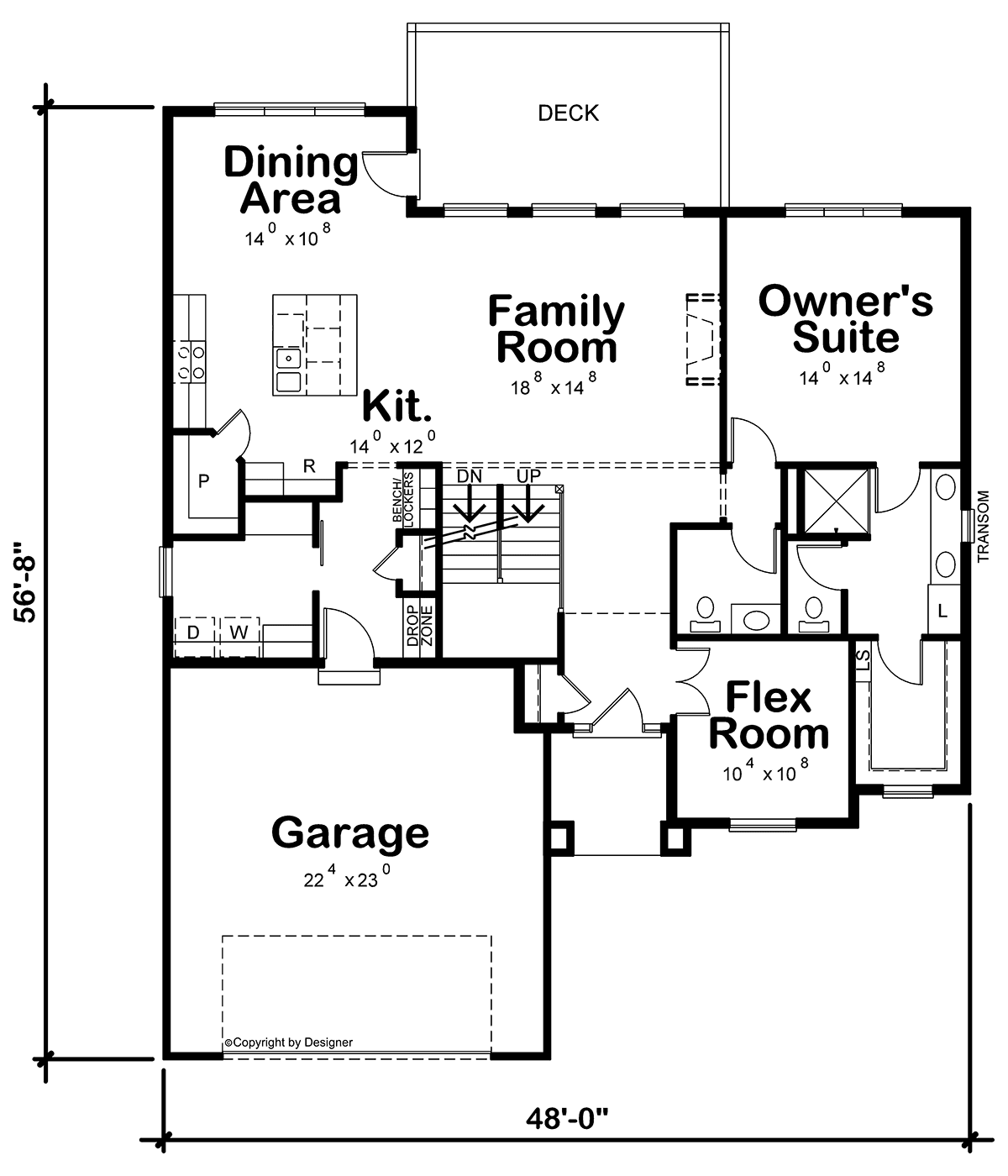 Contemporary Level One of Plan 81455