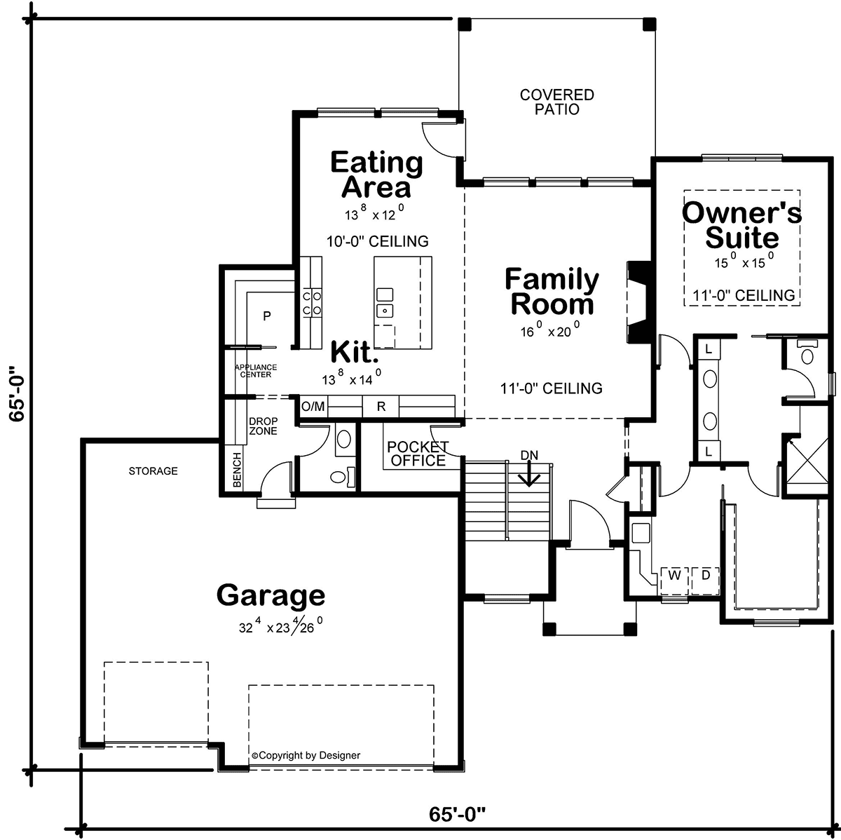 Contemporary Level One of Plan 81460