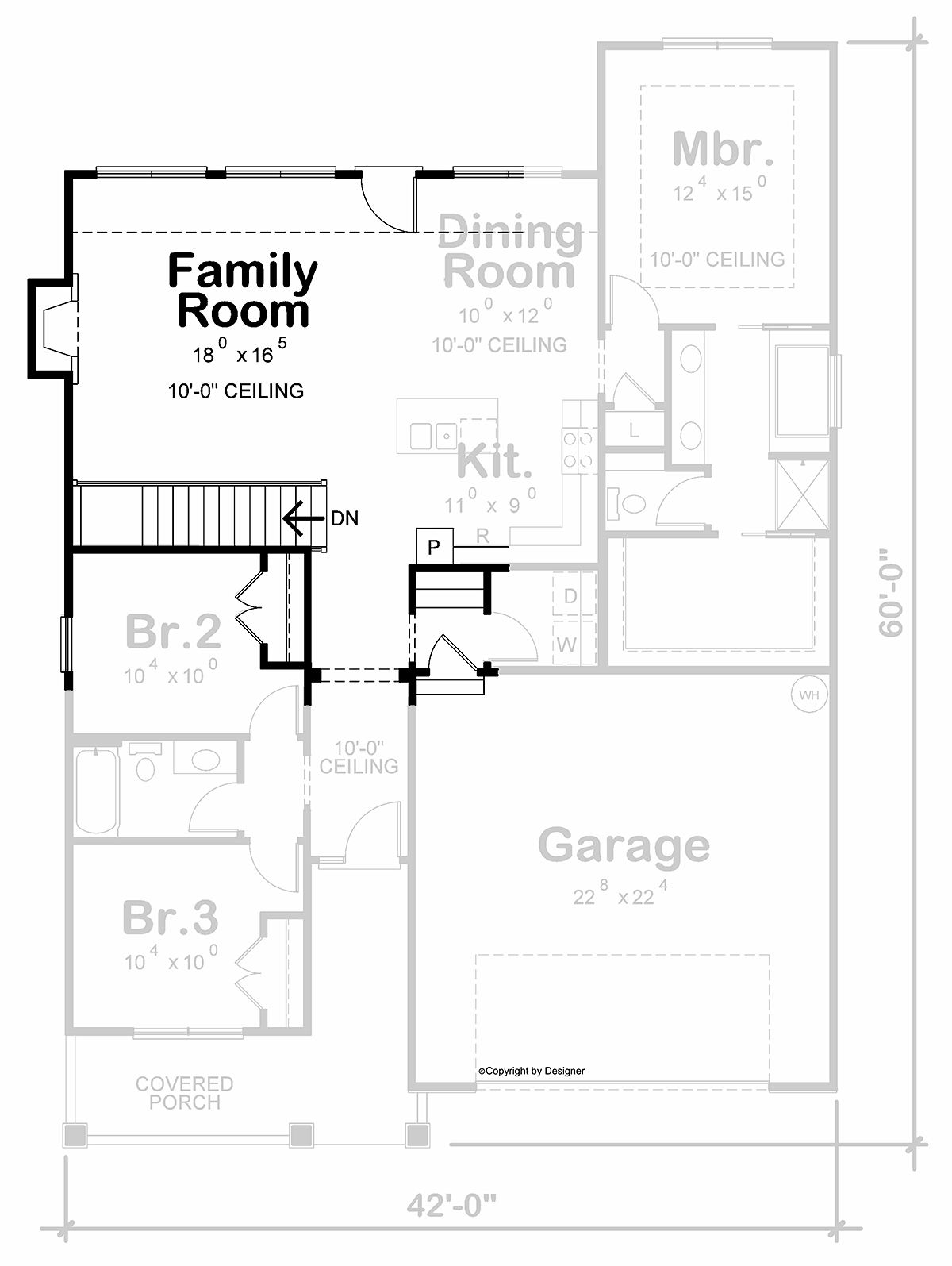 Farmhouse Alternate Level One of Plan 81467