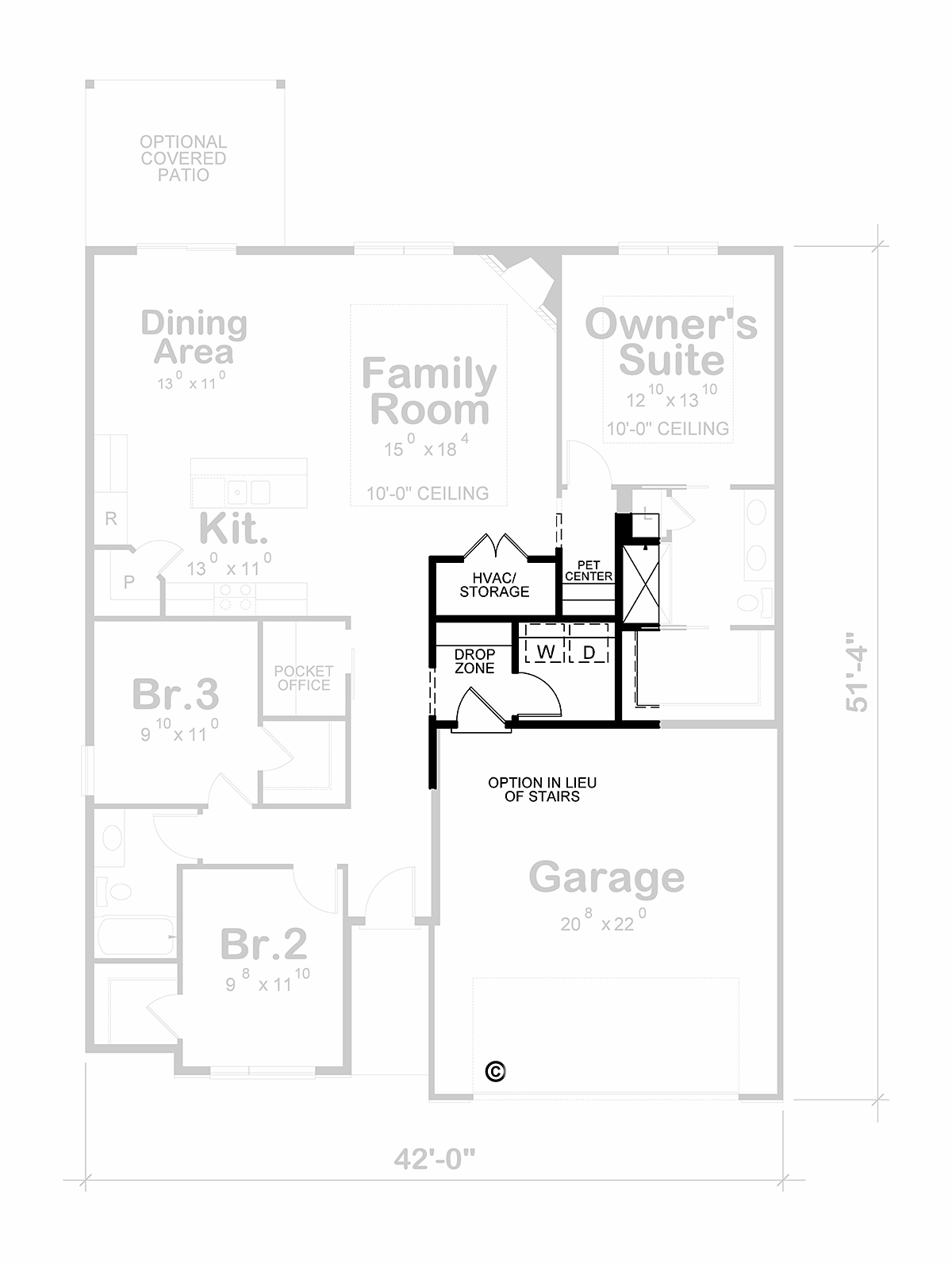 House Plan 81471 Alternate Level One