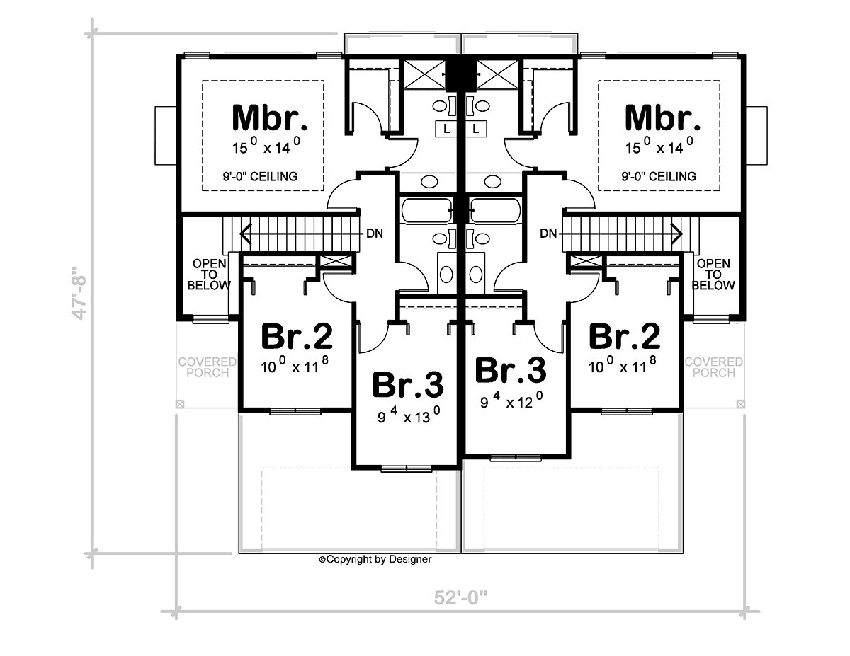 Farmhouse Traditional Level Two of Plan 81474