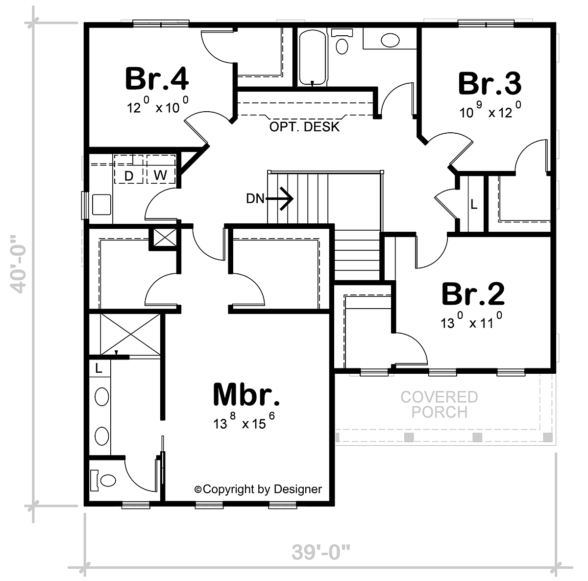 Country Farmhouse Traditional Level Two of Plan 81479