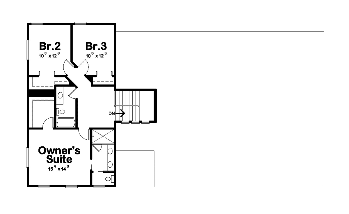 Barndominium Farmhouse Level Two of Plan 81485