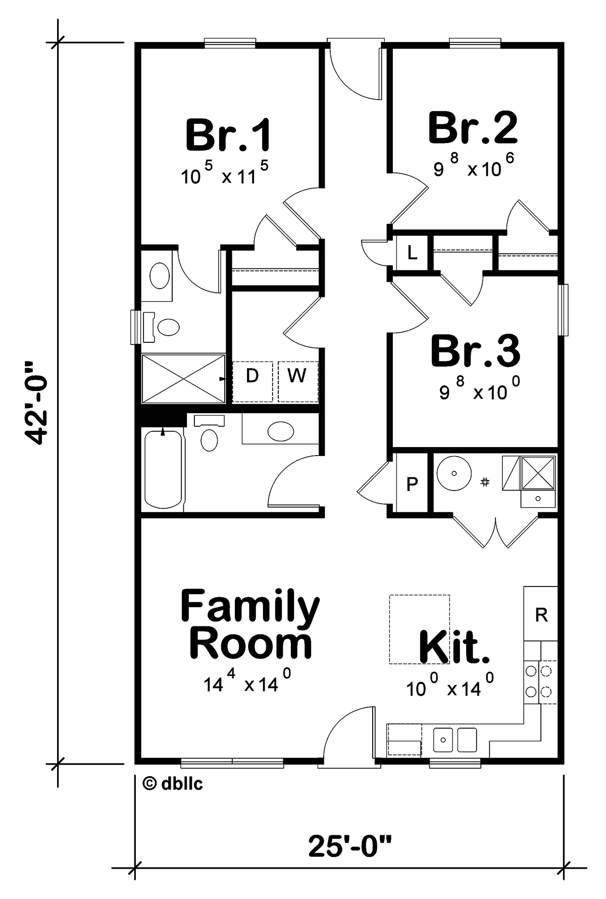 Cottage Traditional Level One of Plan 81486