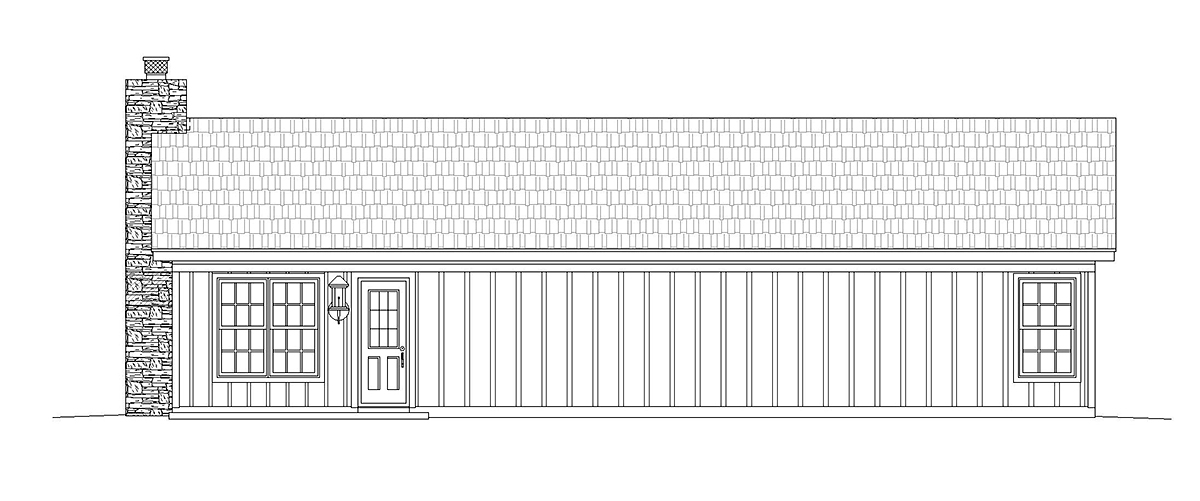 House Plan 81501 Rear Elevation