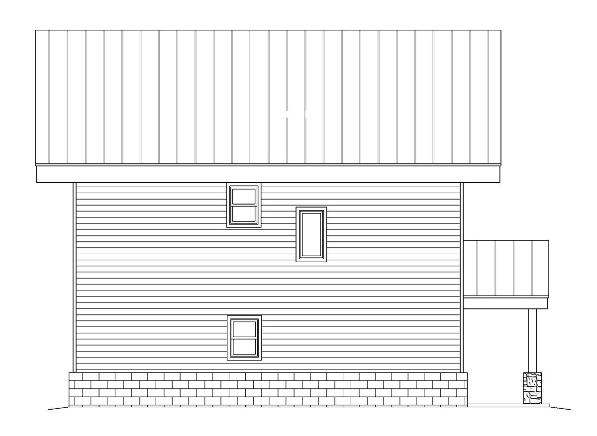 Coastal Contemporary Modern Rear Elevation of Plan 81504