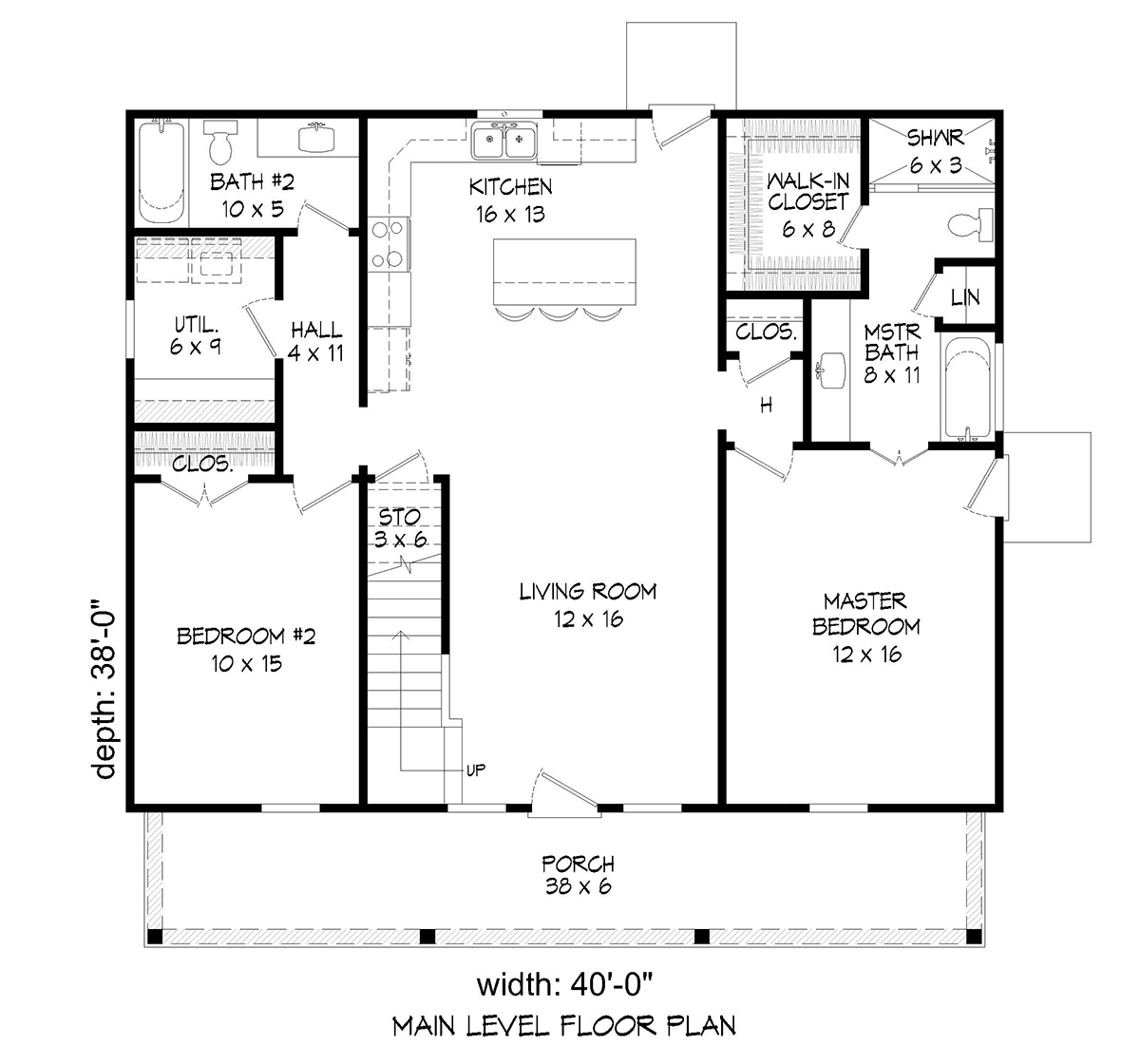 Cottage Country Farmhouse Level One of Plan 81505