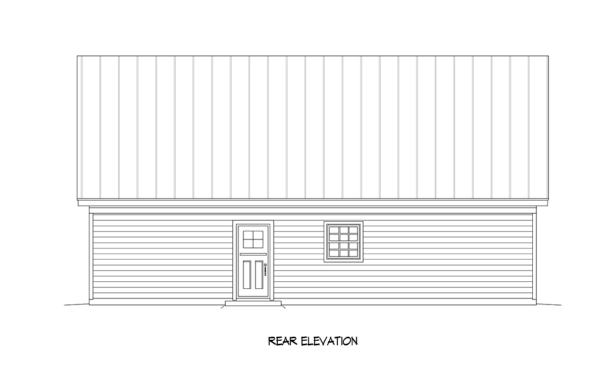 Cottage Country Farmhouse Rear Elevation of Plan 81505