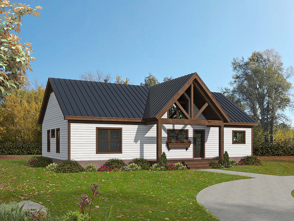 Cottage, Country, Farmhouse, Traditional Plan with 1468 Sq. Ft., 3 Bedrooms, 2 Bathrooms Elevation