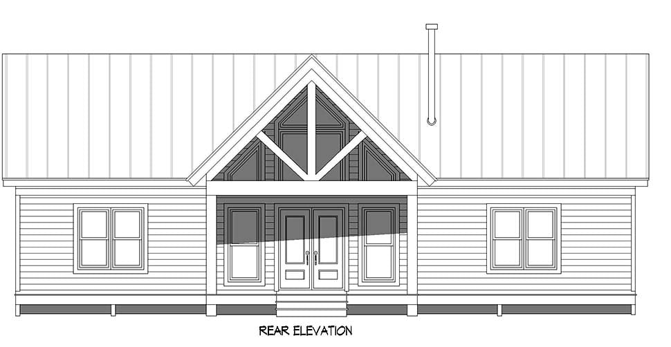 Cottage, Country, Farmhouse, Traditional Plan with 1468 Sq. Ft., 3 Bedrooms, 2 Bathrooms Picture 5