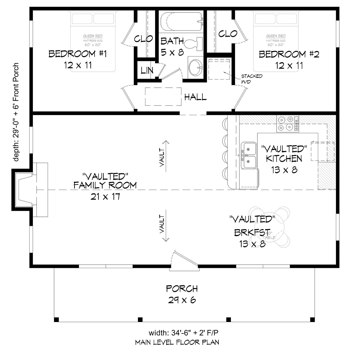 Country Ranch Traditional Level One of Plan 81511