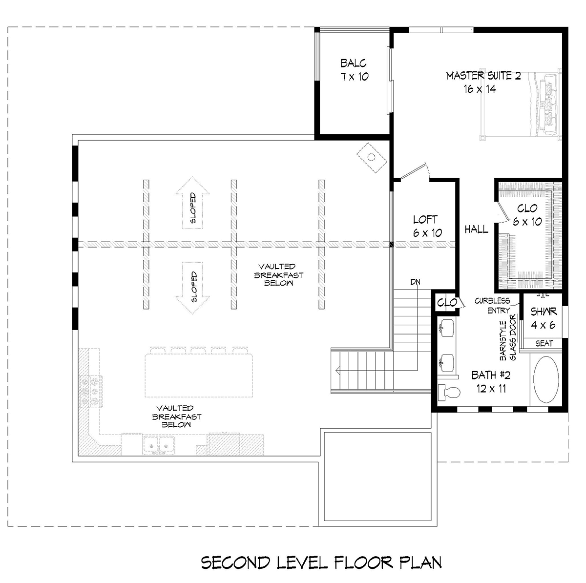 Cottage Country Farmhouse Traditional Level Two of Plan 81513