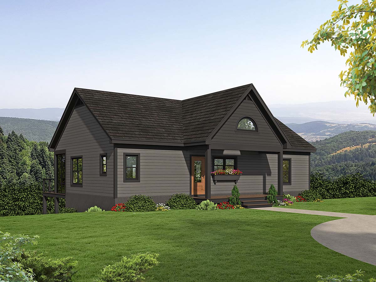 Country, Farmhouse, Ranch, Traditional Plan with 1273 Sq. Ft., 3 Bedrooms, 2 Bathrooms Elevation