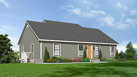 Country Traditional Elevation of Plan 81522