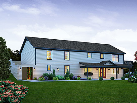 Country Ranch Traditional Elevation of Plan 81528