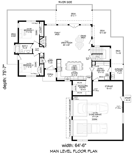 House Plan 81530 First Level Plan