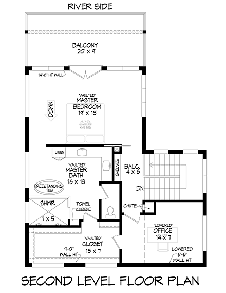 House Plan 81530 Second Level Plan