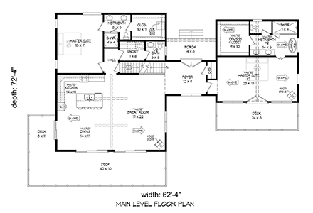 House Plan 81531 First Level Plan