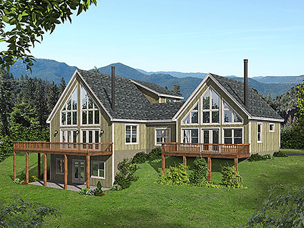 Contemporary Elevation of Plan 81531