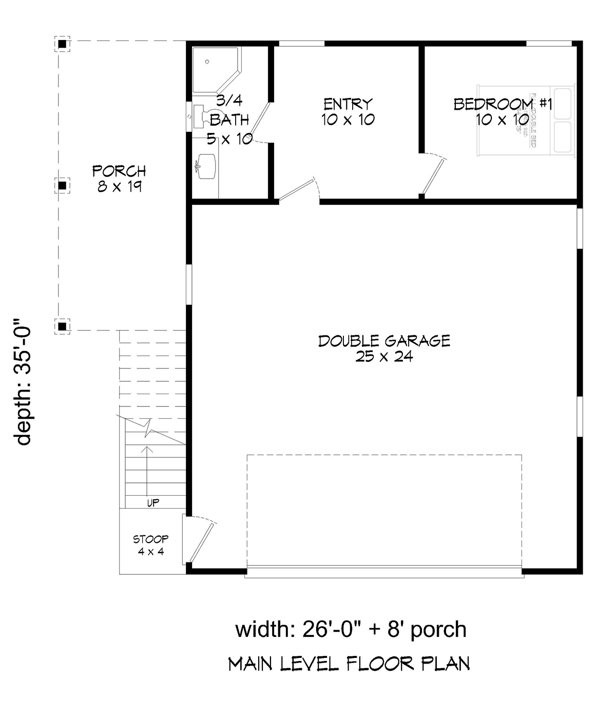 Cape Cod Saltbox Traditional Level One of Plan 81533