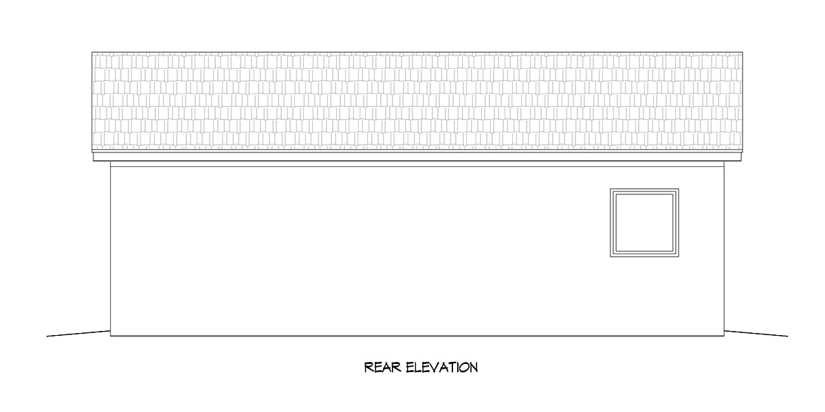 Contemporary Rear Elevation of Plan 81544