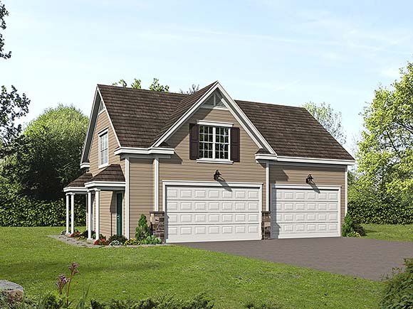 Garage-Living Plan 81547