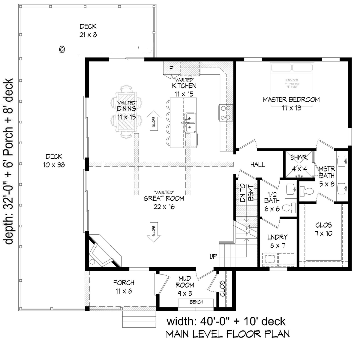 Cabin Country Prairie Style Traditional Level One of Plan 81553