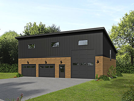 Contemporary Modern Elevation of Plan 81556