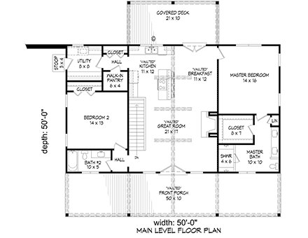 House Plan 81557 First Level Plan