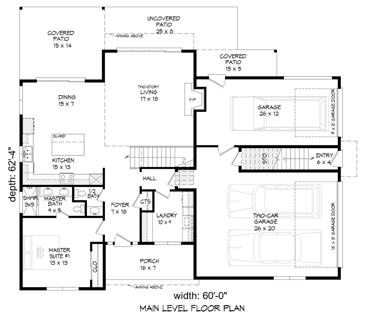 Contemporary Modern Level One of Plan 81561
