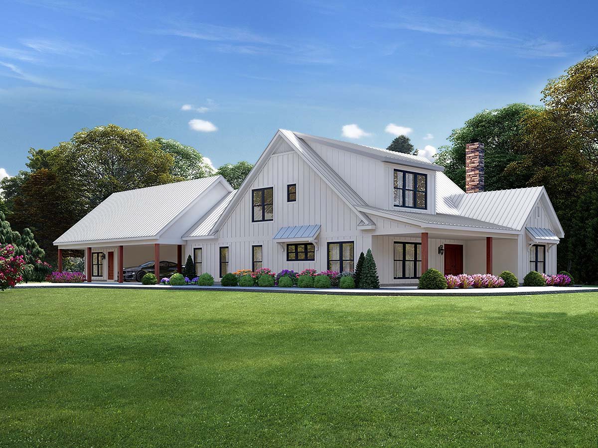 Country Plan with 3250 Sq. Ft., 5 Bedrooms, 4 Bathrooms, 2 Car Garage Elevation
