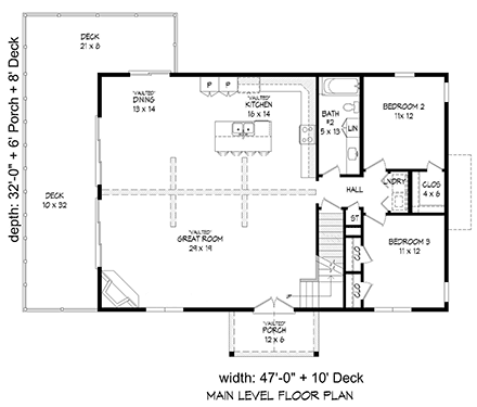 House Plan 81564 First Level Plan