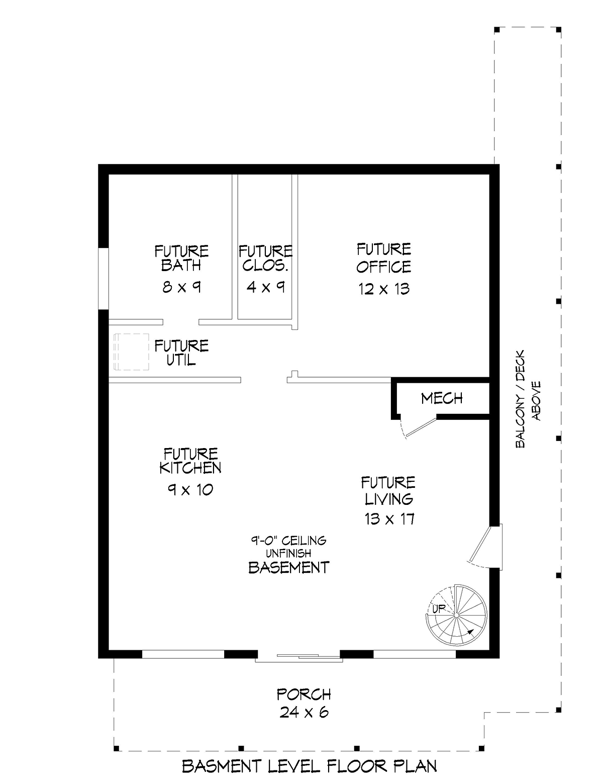 Contemporary Lower Level of Plan 81565