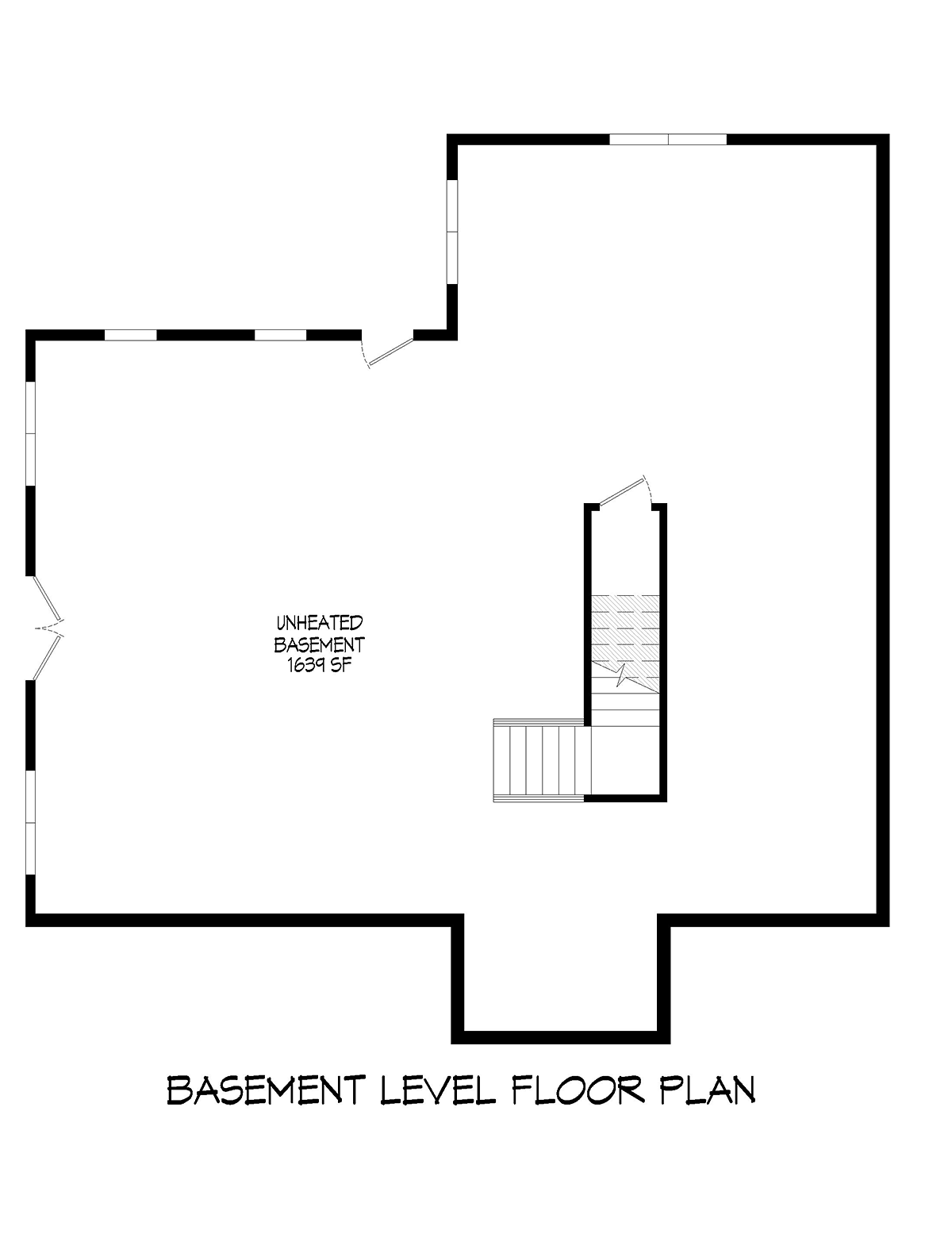 Country Farmhouse Traditional Lower Level of Plan 81570