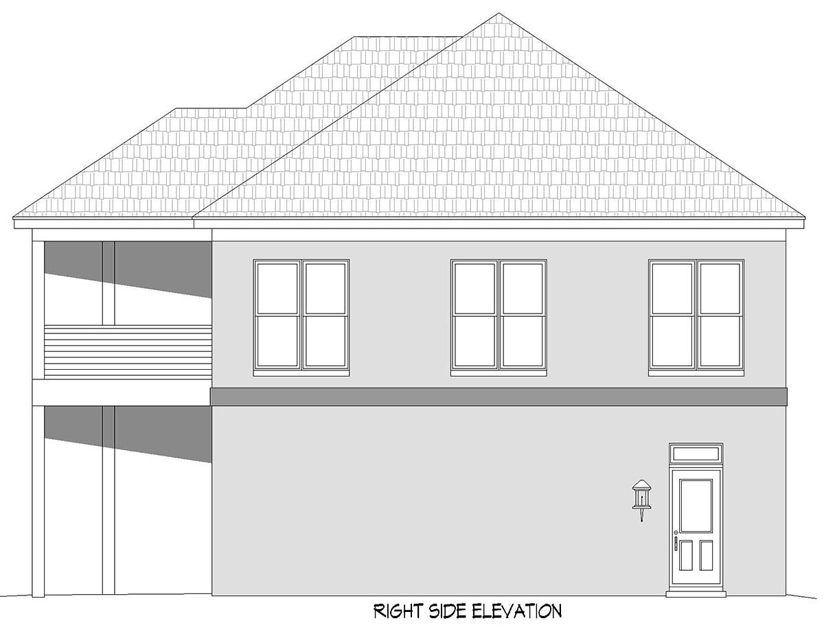 Contemporary Plan with 1157 Sq. Ft., 1 Bedrooms, 2 Bathrooms, 3 Car Garage Picture 2