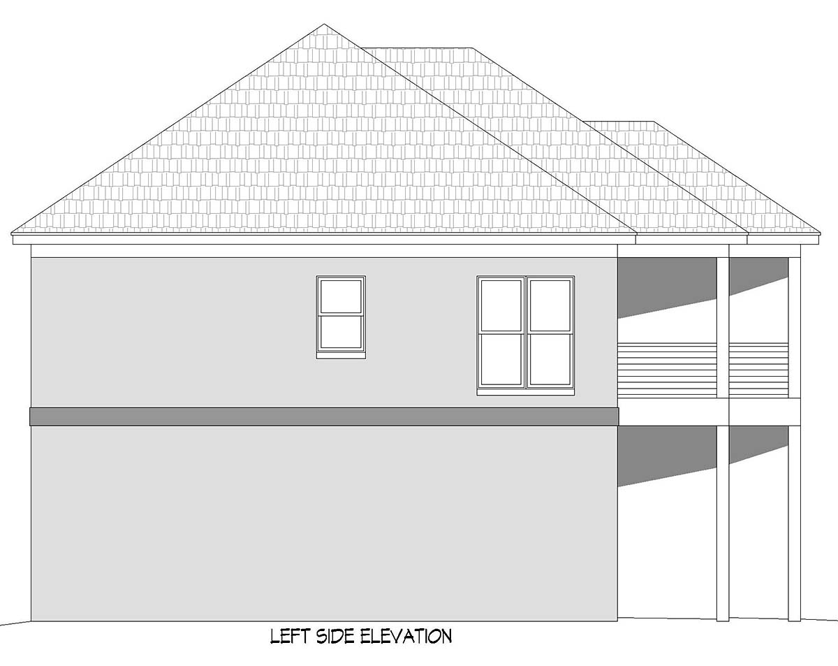 Contemporary Plan with 1157 Sq. Ft., 1 Bedrooms, 2 Bathrooms, 3 Car Garage Picture 3
