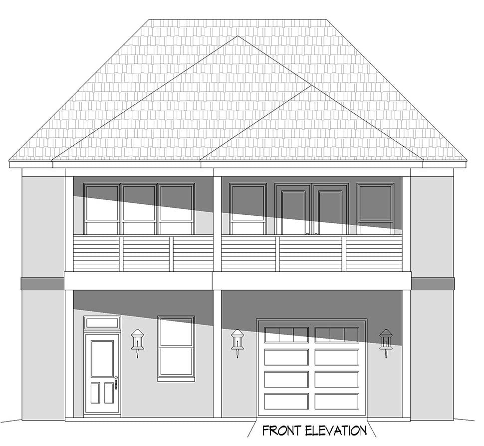 Contemporary Plan with 1157 Sq. Ft., 1 Bedrooms, 2 Bathrooms, 3 Car Garage Picture 4