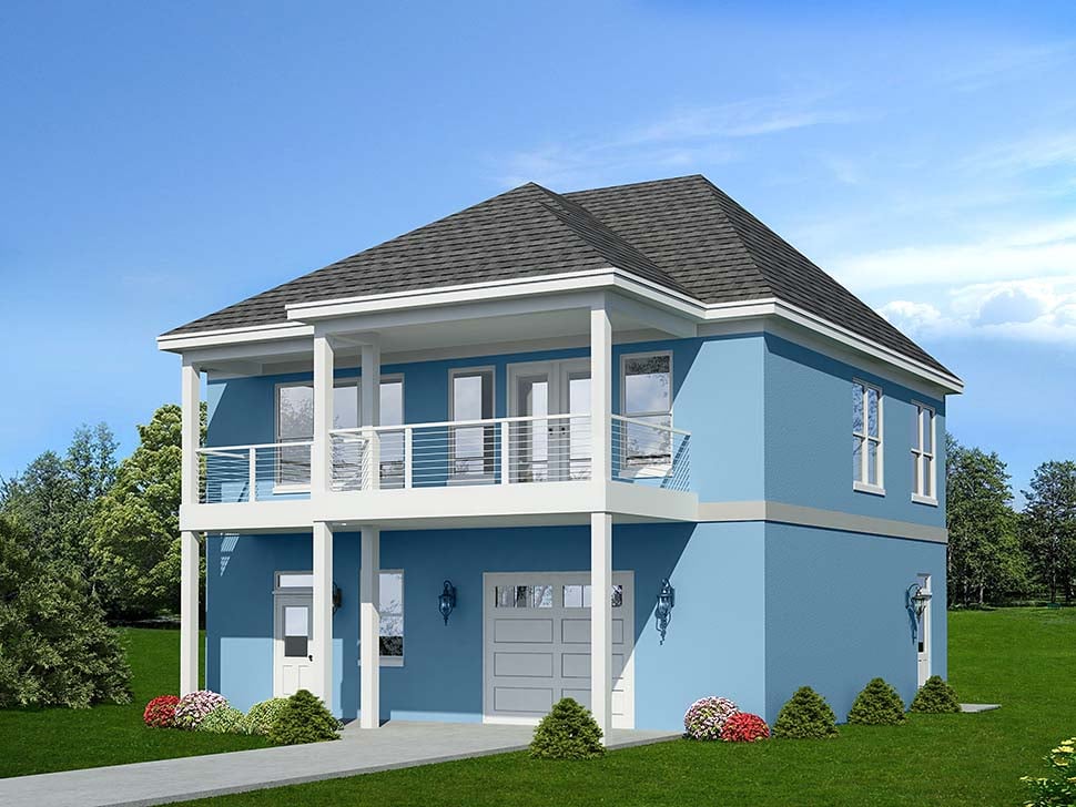 Contemporary Plan with 1157 Sq. Ft., 1 Bedrooms, 2 Bathrooms, 3 Car Garage Picture 5
