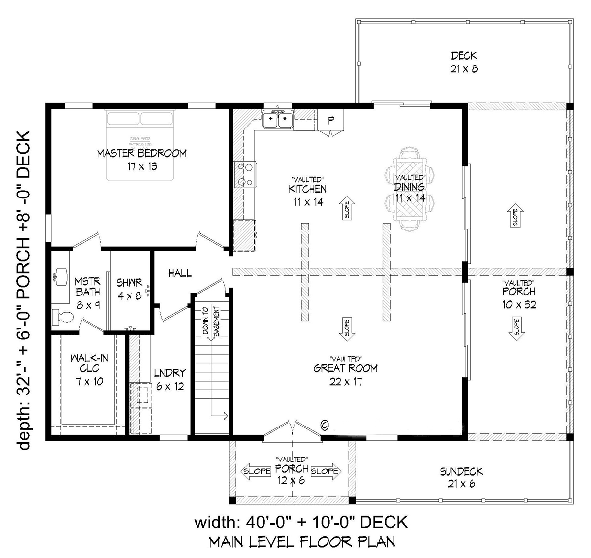 Cabin Country Prairie Style Ranch Traditional Level One of Plan 81576