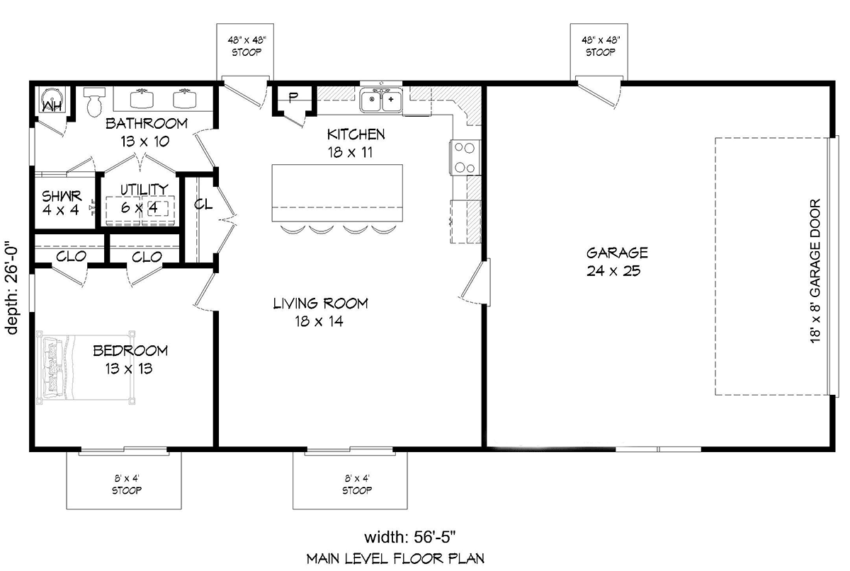 Cottage Country Farmhouse Ranch Traditional Level One of Plan 81582