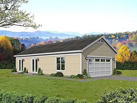 Cottage Country Farmhouse Ranch Traditional Elevation of Plan 81582