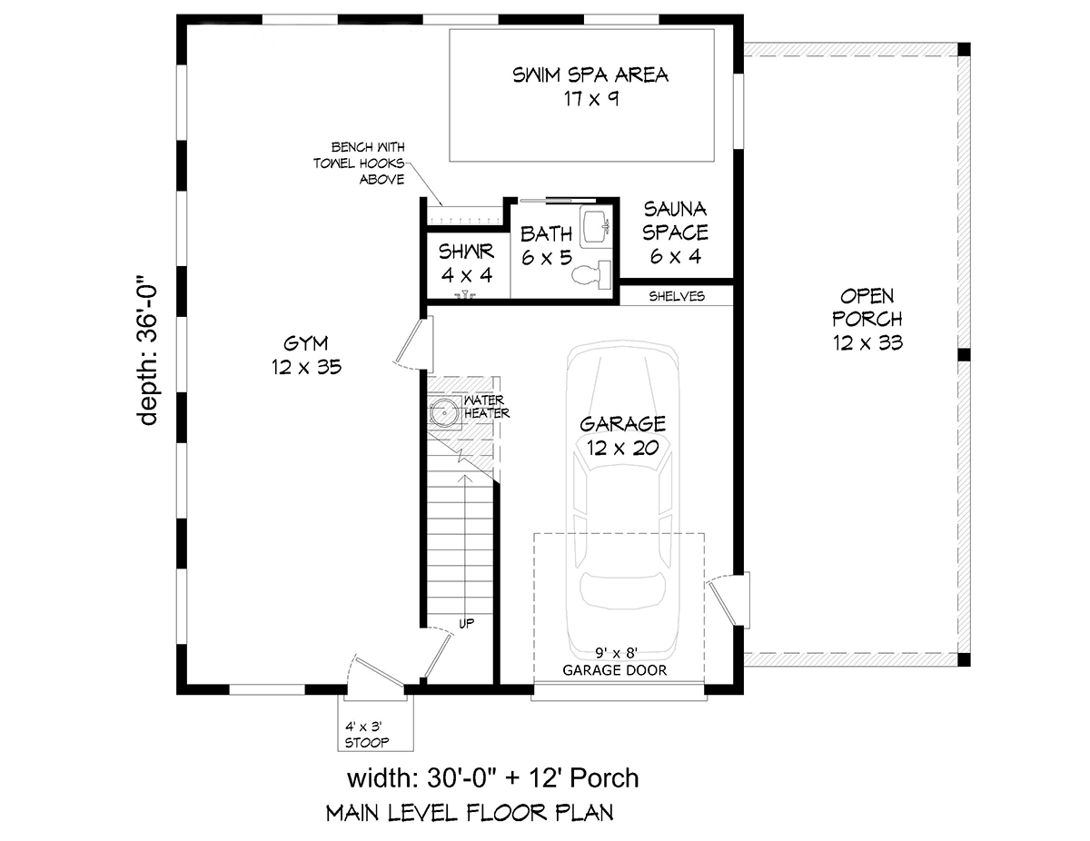 Country Farmhouse Traditional Level One of Plan 81589